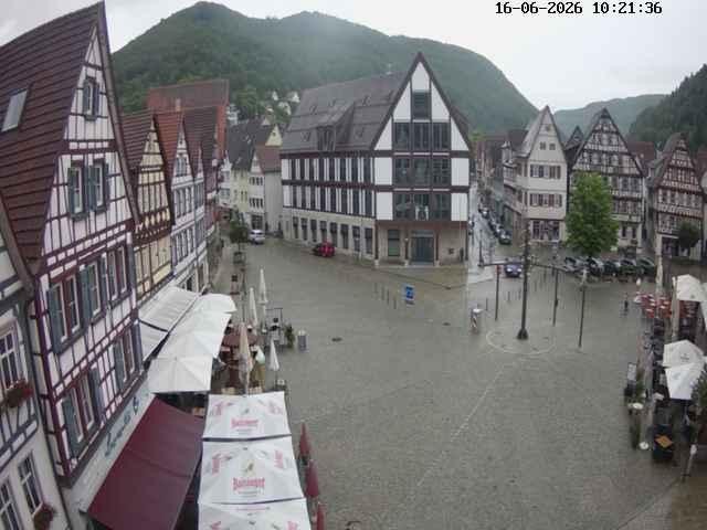 Archiv Foto Webcam Marktplatz von Bad Urach