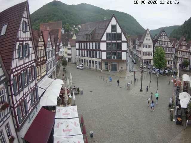 Archiv Foto Webcam Marktplatz von Bad Urach