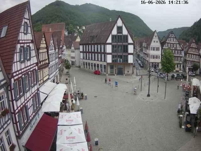 Archiv Foto Webcam Marktplatz von Bad Urach