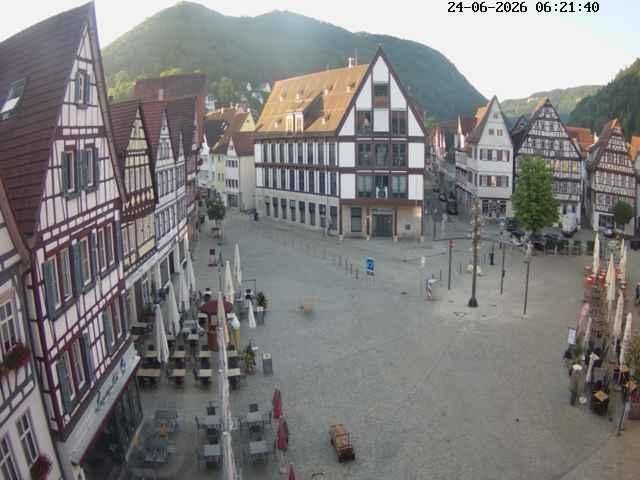 Archiv Foto Webcam Marktplatz von Bad Urach