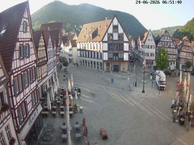 Archiv Foto Webcam Marktplatz von Bad Urach