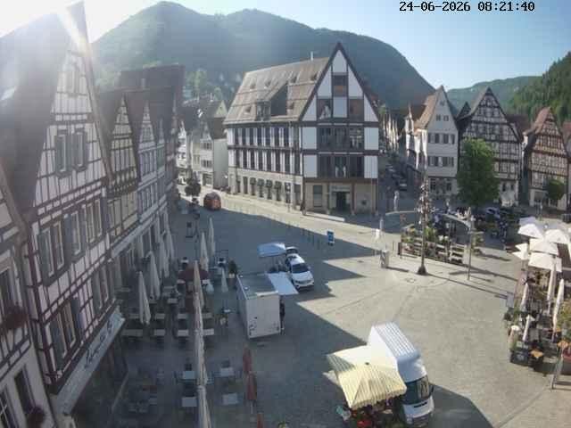 Archiv Foto Webcam Marktplatz von Bad Urach