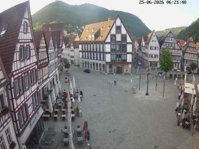 Archiv Foto Webcam Marktplatz von Bad Urach