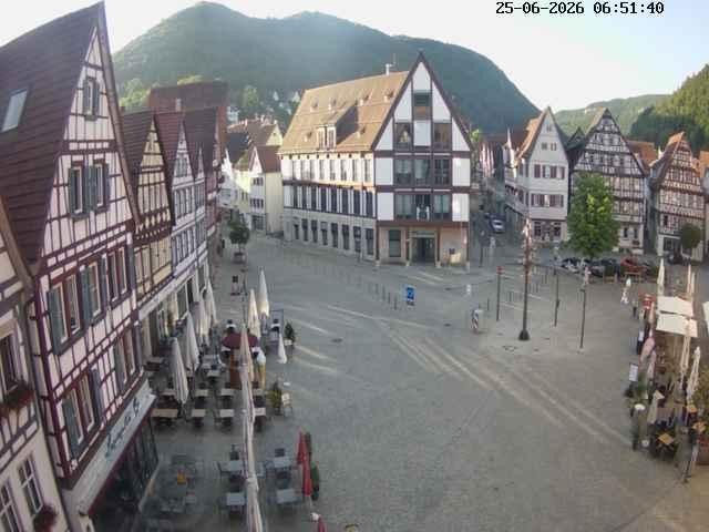 Archiv Foto Webcam Marktplatz von Bad Urach