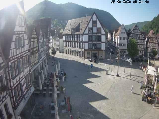Archiv Foto Webcam Marktplatz von Bad Urach