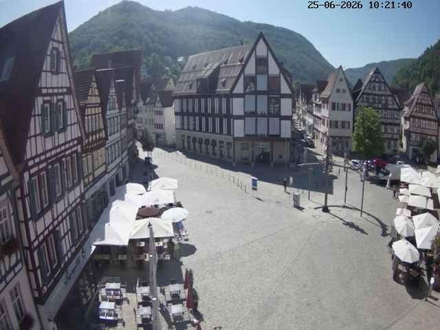 Archiv Foto Webcam Marktplatz von Bad Urach