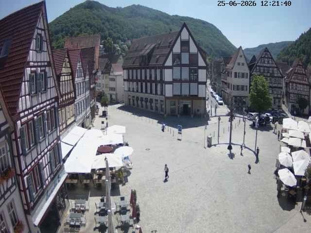 Archiv Foto Webcam Marktplatz von Bad Urach