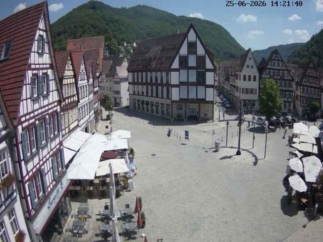 Archiv Foto Webcam Marktplatz von Bad Urach