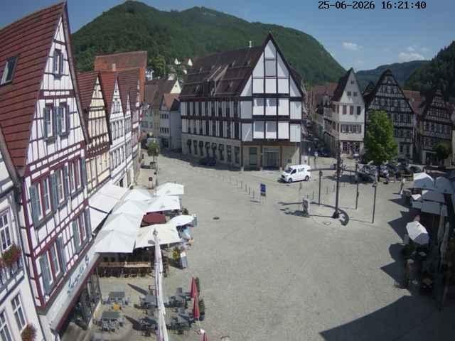 Archiv Foto Webcam Marktplatz von Bad Urach