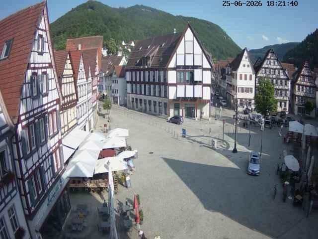 Archiv Foto Webcam Marktplatz von Bad Urach