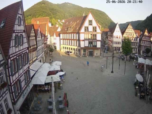 Archiv Foto Webcam Marktplatz von Bad Urach