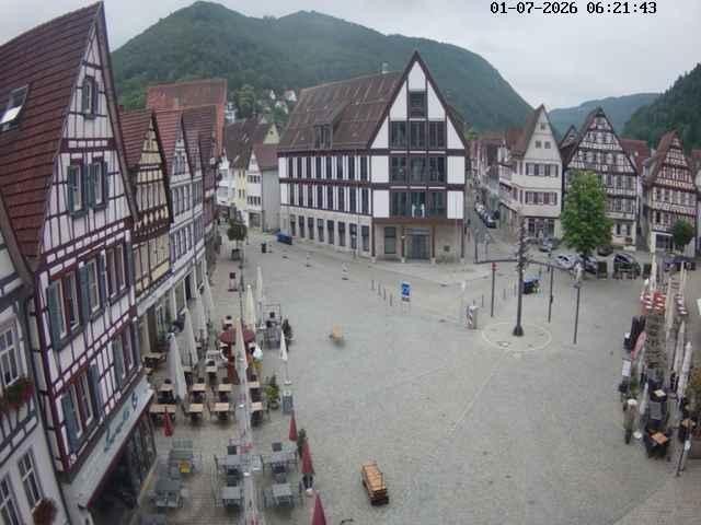 Archiv Foto Webcam Marktplatz von Bad Urach