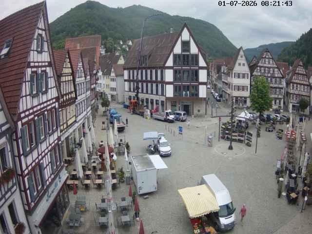 Archiv Foto Webcam Marktplatz von Bad Urach