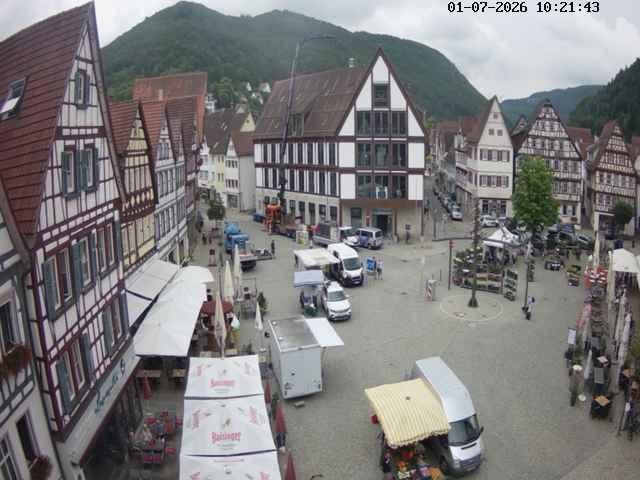 Archived image Webcam Bad Urach Market Square