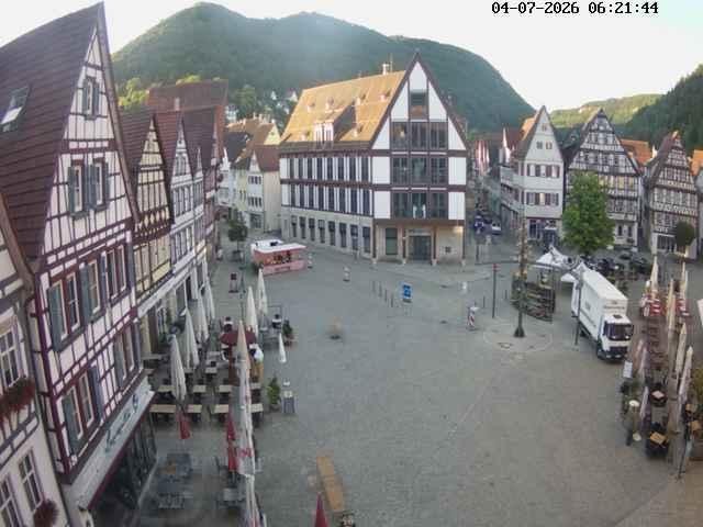 Archiv Foto Webcam Marktplatz von Bad Urach