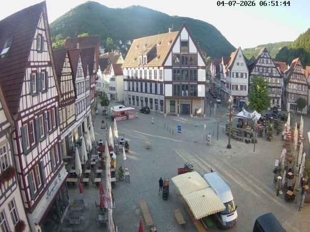 Archiv Foto Webcam Marktplatz von Bad Urach