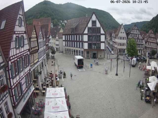 Archiv Foto Webcam Marktplatz von Bad Urach