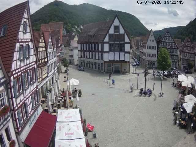 Archiv Foto Webcam Marktplatz von Bad Urach