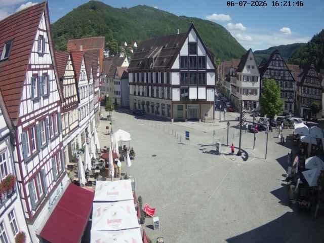 Archiv Foto Webcam Marktplatz von Bad Urach