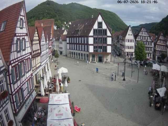 Archiv Foto Webcam Marktplatz von Bad Urach