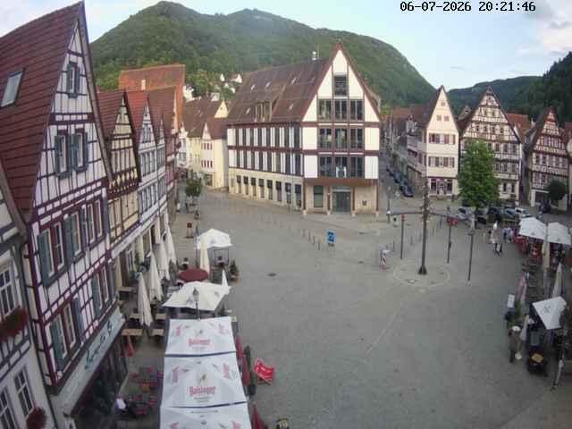 Archiv Foto Webcam Marktplatz von Bad Urach