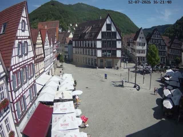 Archiv Foto Webcam Marktplatz von Bad Urach
