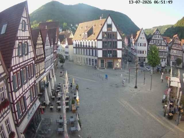 Archived image Webcam Bad Urach Market Square