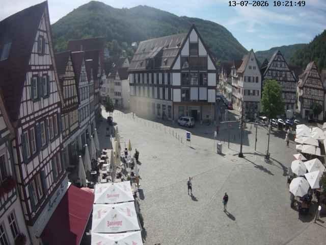 Archived image Webcam Bad Urach Market Square