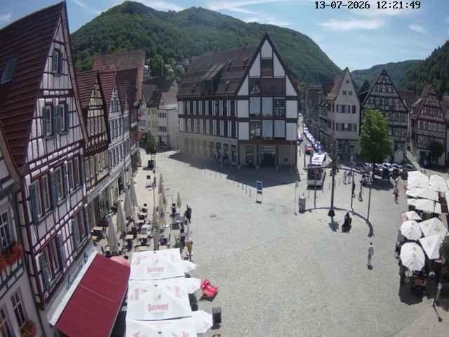 Archiv Foto Webcam Marktplatz von Bad Urach