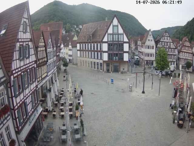 Archived image Webcam Bad Urach Market Square