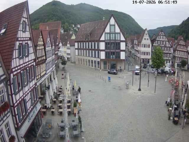 Archived image Webcam Bad Urach Market Square