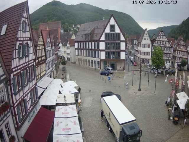 Archived image Webcam Bad Urach Market Square
