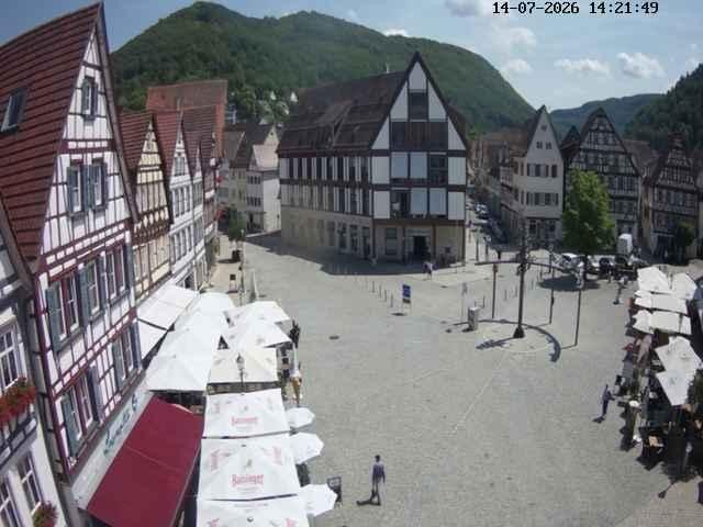 Archived image Webcam Bad Urach Market Square