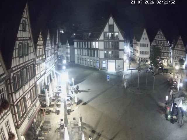Archiv Foto Webcam Marktplatz von Bad Urach