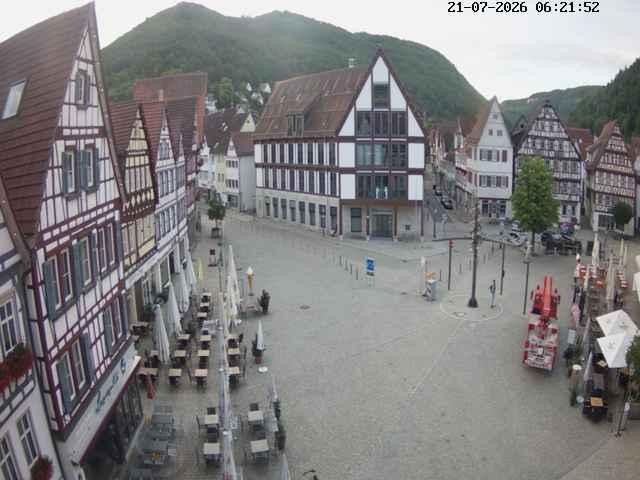 Archiv Foto Webcam Marktplatz von Bad Urach