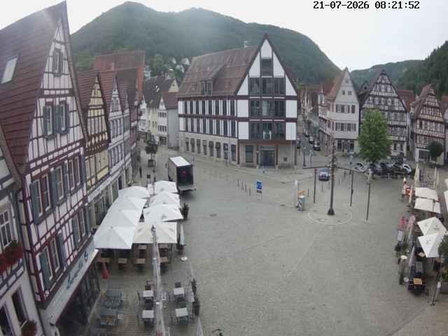 Archiv Foto Webcam Marktplatz von Bad Urach