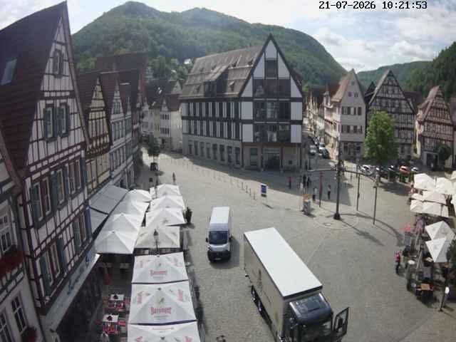 Archiv Foto Webcam Marktplatz von Bad Urach