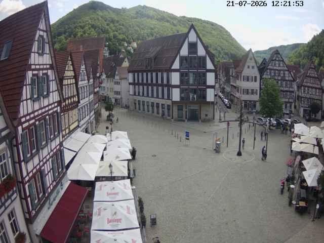 Archiv Foto Webcam Marktplatz von Bad Urach