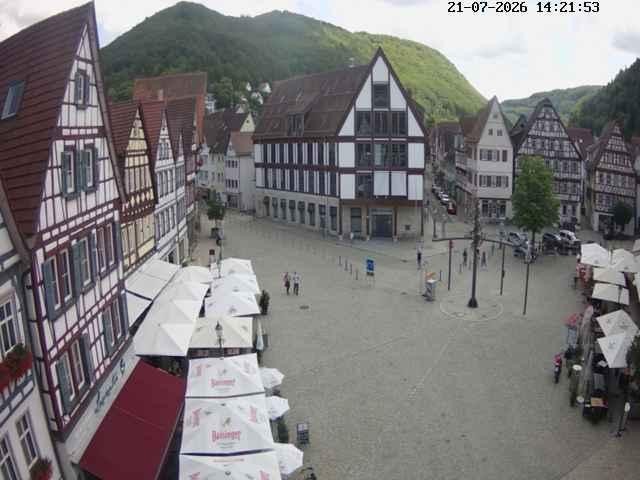 Archiv Foto Webcam Marktplatz von Bad Urach