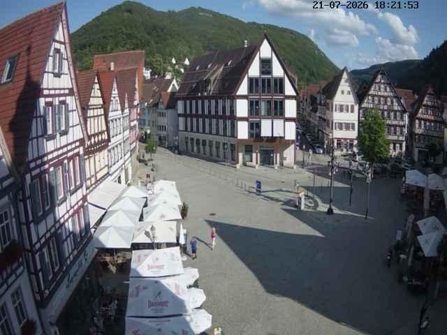 Archiv Foto Webcam Marktplatz von Bad Urach