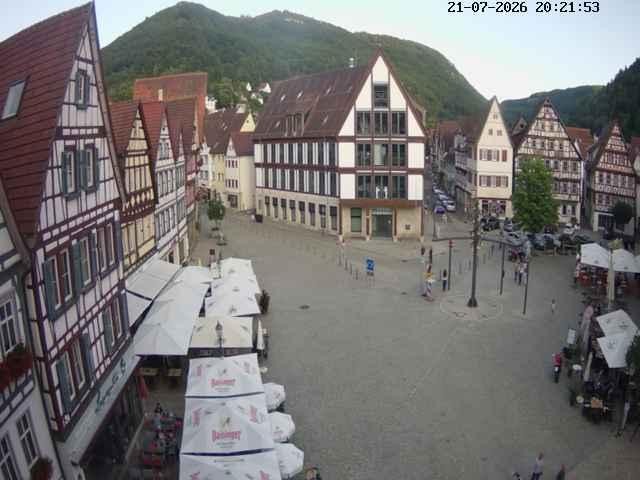 Archiv Foto Webcam Marktplatz von Bad Urach