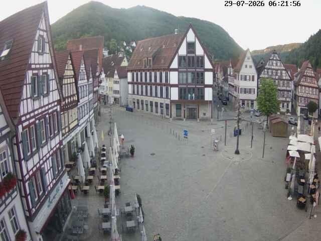 Archiv Foto Webcam Marktplatz von Bad Urach
