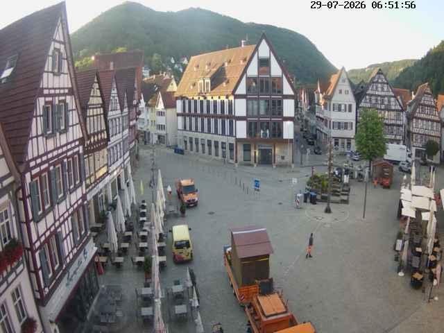 Archiv Foto Webcam Marktplatz von Bad Urach