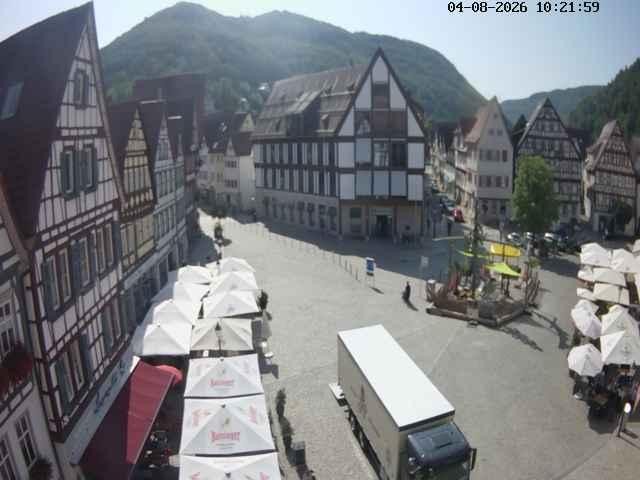 Archiv Foto Webcam Marktplatz von Bad Urach