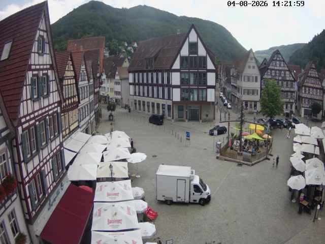 Archiv Foto Webcam Marktplatz von Bad Urach