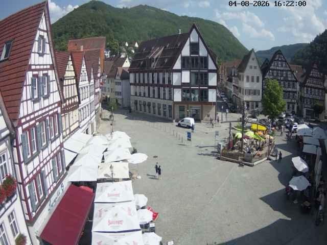 Archiv Foto Webcam Marktplatz von Bad Urach