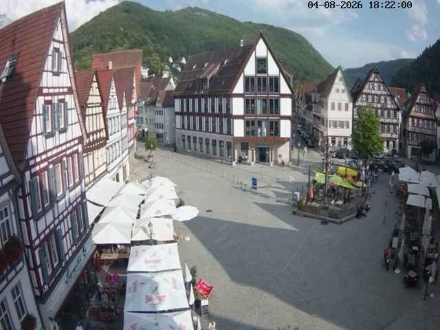 Archiv Foto Webcam Marktplatz von Bad Urach