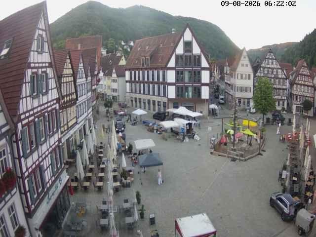 Archiv Foto Webcam Marktplatz von Bad Urach