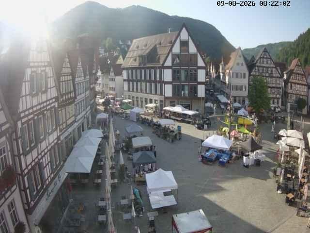 Archiv Foto Webcam Marktplatz von Bad Urach