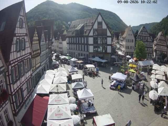 Archiv Foto Webcam Marktplatz von Bad Urach
